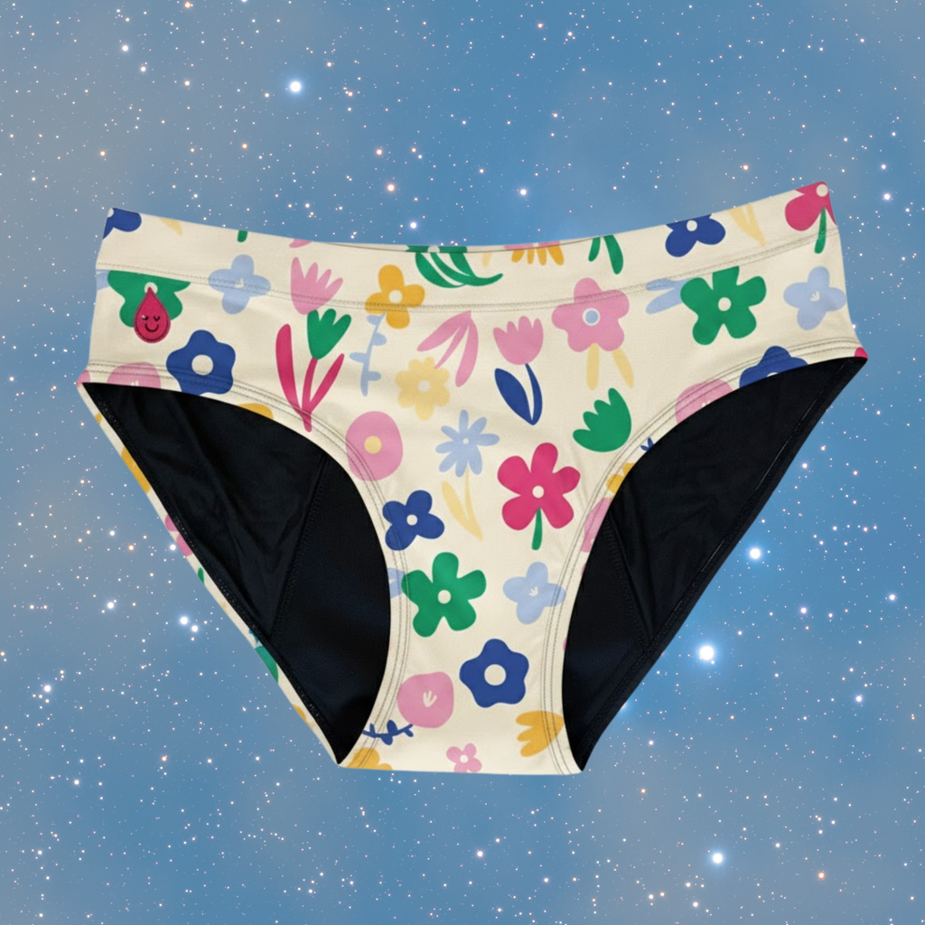 FLOWERLY | We Bloom™️ Teen Period Underwear | Leak-Proof Menstrual Undies | Soft & Stylish First-Period Protection
