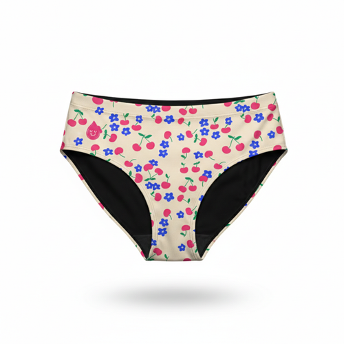 CHERRY | We Bloom™️ Teen Period Underwear | Leak-Proof Menstrual Undies | Soft & Stylish First-Period Protection